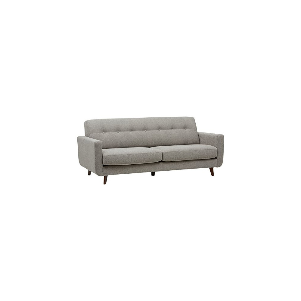 Amazon Brand – Rivet Sloane Mid-Century Modern Sofa with Tufted Back, 79.9"W, Pebble