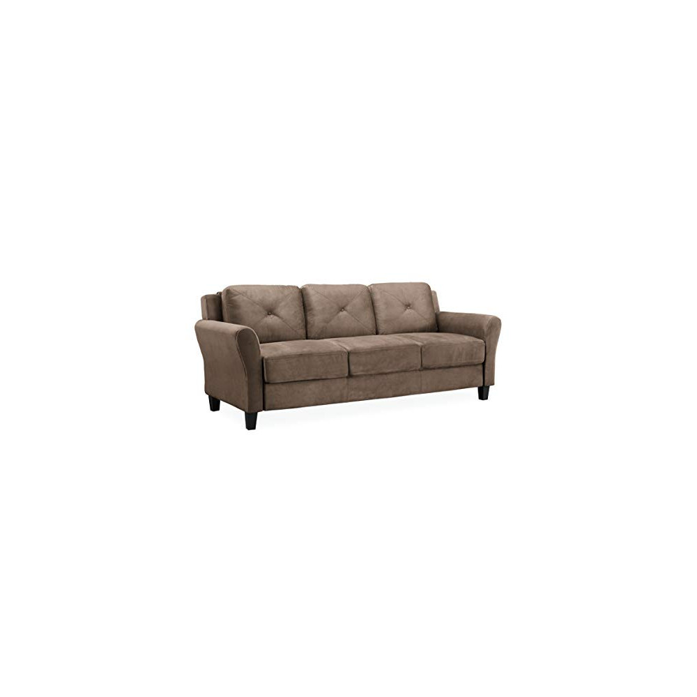 Lifestyle Solutions Collection Grayson Micro-fabric SOFA, 80.3" x 32" x 32.68", Brown