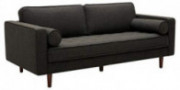 Amazon Brand – Rivet Aiden Mid-Century Sofa with Tapered Wood Legs, 74"W, Dark Grey