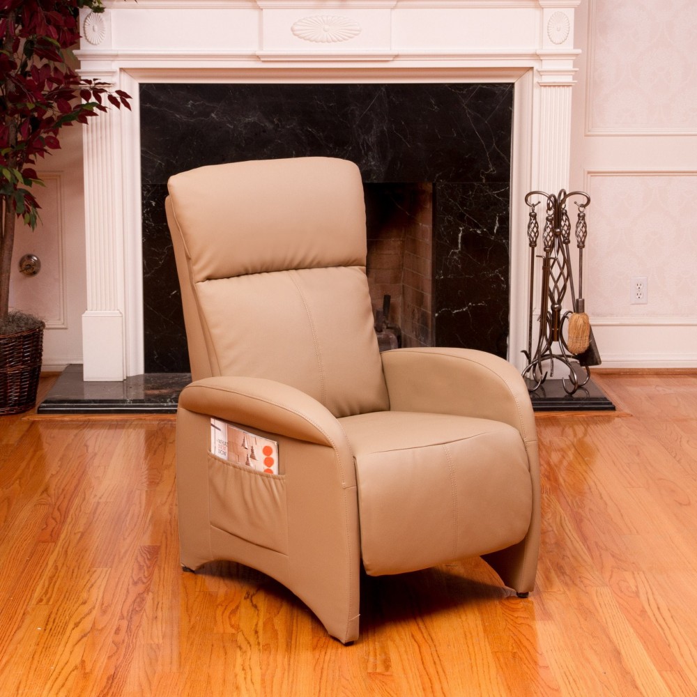 Royce Camel Tan Leather Recliner Club Chair Universe