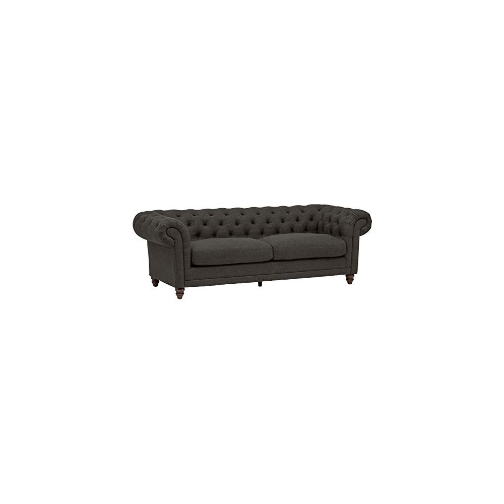 Amazon Brand – Stone & Beam Bradbury Chesterfield Classic Sofa, 92.9"W, Pepper