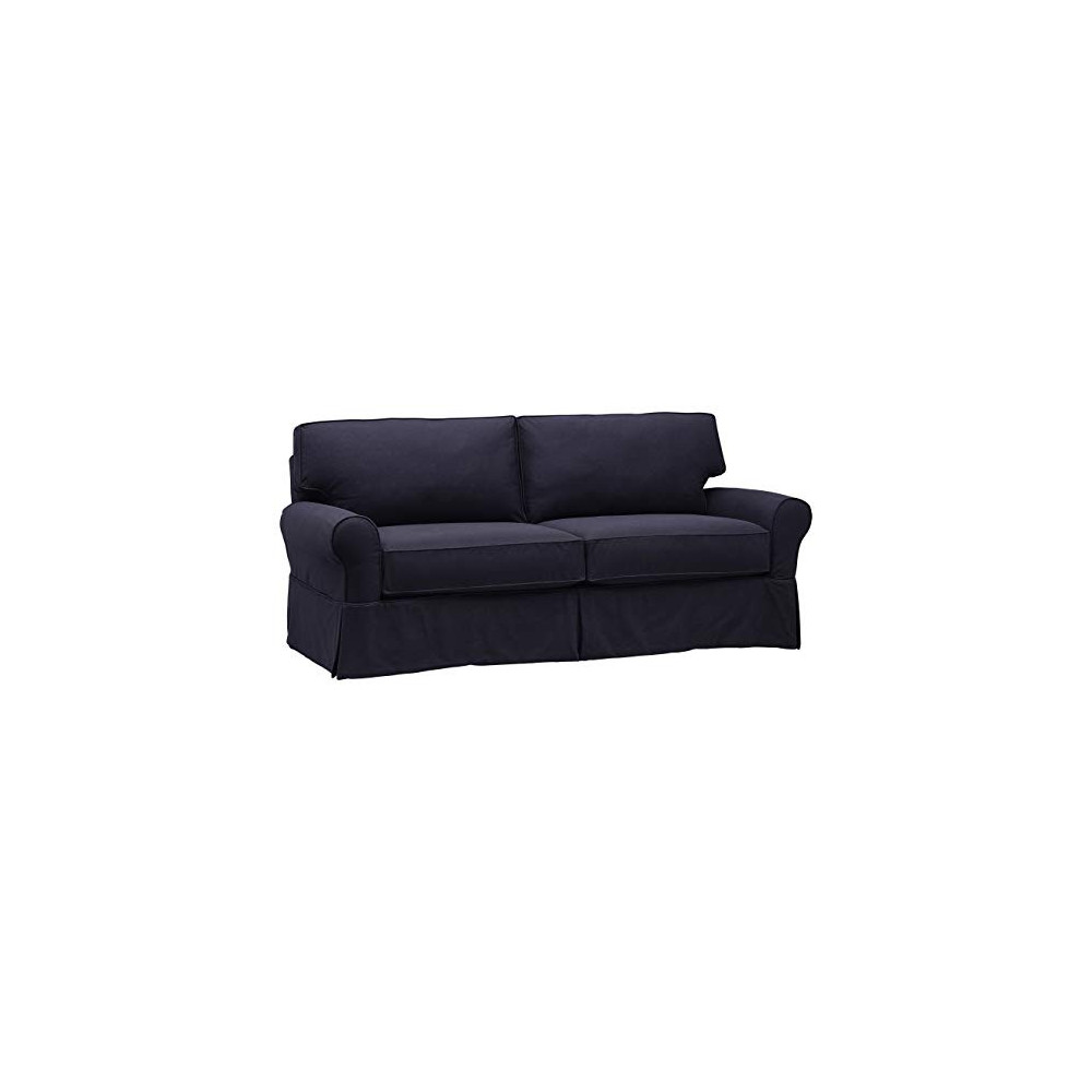 Amazon Brand – Stone & Beam Carrigan Casual Large Sofa, 88.5"W, Navy