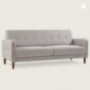 Mellow ADAIR Mid-Century Modern Loveseat/Sofa/Couch with Armrest Pockets, Light Grey