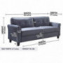 Divano Roma Furniture Classic Sofas, Dark Grey