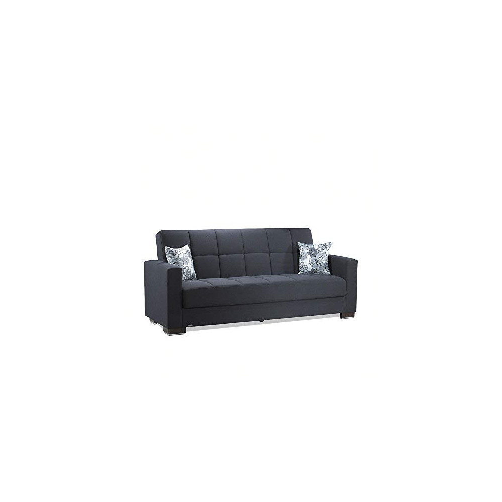 Ottomanson Sofa, 88 x 38 X 36, Dark Blue