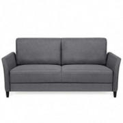 Best Choice Products 71 inch Linen Upholstered Classic Sofa Couch Lounger, Gray