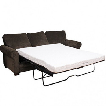 Classic Brands 4.5-Inch Cool Gel Memory Foam Replacement Sleeper Sofa Bed Mattress, Full, White