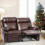 Recliner Sofa Loveseat Leather Sofa Recliner Couch Manual Reclining Sofa Recliner Chair, Love Seat, and Sofa for Living Room 