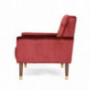 Christopher Knight Home Betsy Velvet Armchair, Modern Glam, Button-Tufted, Waffle Stitching, Garnet