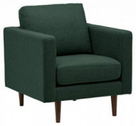 Amazon Brand – Rivet Revolve Modern Upholstered Armchair with Tapered Legs, 33"W, Heritage Green