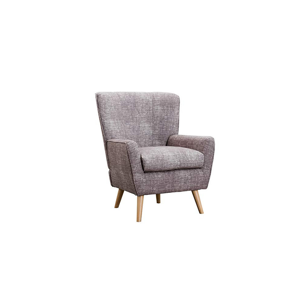 Fabric Armchair for Bedroom, Contemporary Accent Chair for Living Room, Reading Chair, 28 x 32x 37 inch,Grey