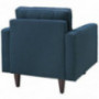Modway Empress Mid-Century Modern Upholstered Fabric Armchair In Azure