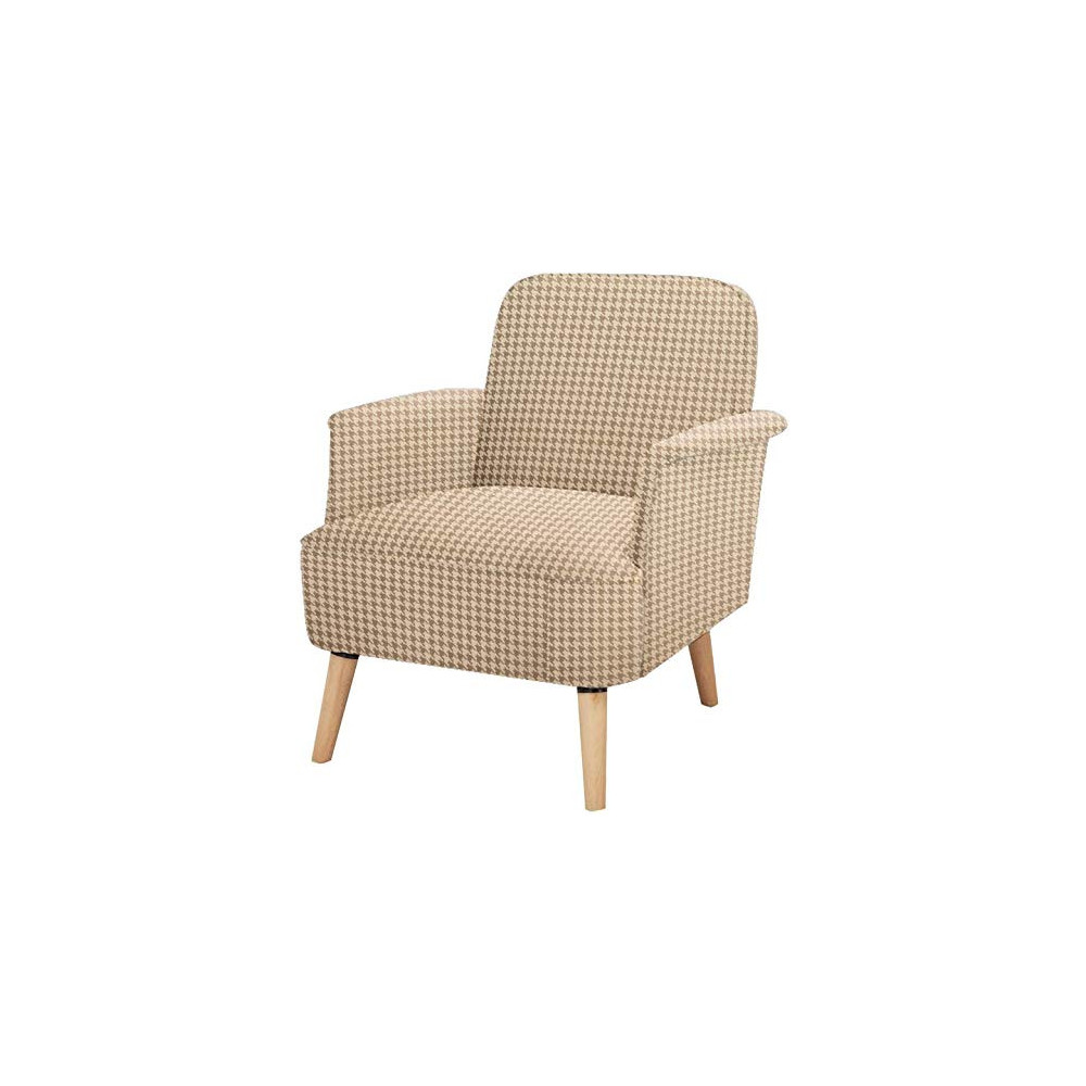 Accent Chair, Lauraland Modern Upholstered Single Leisure Sofa Chair, Armchair with Solid Wood Legs for Living Room, Bedroom,
