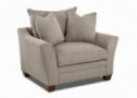 Klaussner Home Furnishings Paxton Accent Armchair with 2 Throw Pillows, 44”L x 53”W x 31”H, Dune