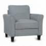 Knocbel Modern Armchair Single Sofa Lounge Chair with Armrest, Upholstered Seat & Backrest for Living Room Furniture  Gray 