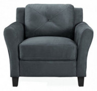Lifestyle Solutions Harrington Chair in Grey, Dark Grey