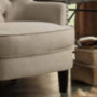 Rosevera Home Gustavo Collection Fabric Nailhead Club Chair, Contemporary Accent Chairs, Beige