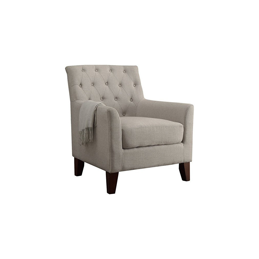 Rosevera Home Fina Fabric Tufted Armchair, Beige