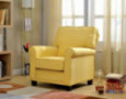 Furniture of America Bettie Transitional Upholstered Accent Chair, Yellow