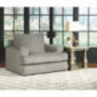 Signature Design by Ashley - Soletren Modern Oversized Chenille Chair, Gray