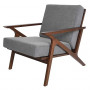 Mid Century Modern Armchair Solid Hardwood Upholstered Accent Chair