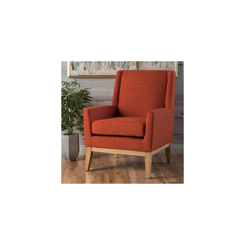 Christopher Knight Home Aurla Fabric Accent Chair, Muted Orange