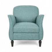 Christopher Knight Home Crew Traditional Tweed Armchair, Teal, Navy Blue