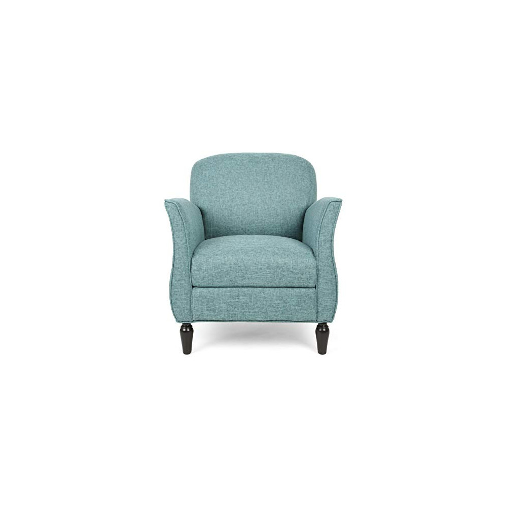 Christopher Knight Home Crew Traditional Tweed Armchair, Teal, Navy Blue