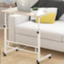 Binrrio Height Adjustable Rolling Sofa Side Table with Wheels,Rolling Coffee Snack Table,Portable Laptop Desk TV Tray Mobile 