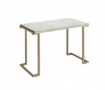 Acme Boice II Sofa Table, One Size, Faux Marble and Champagne