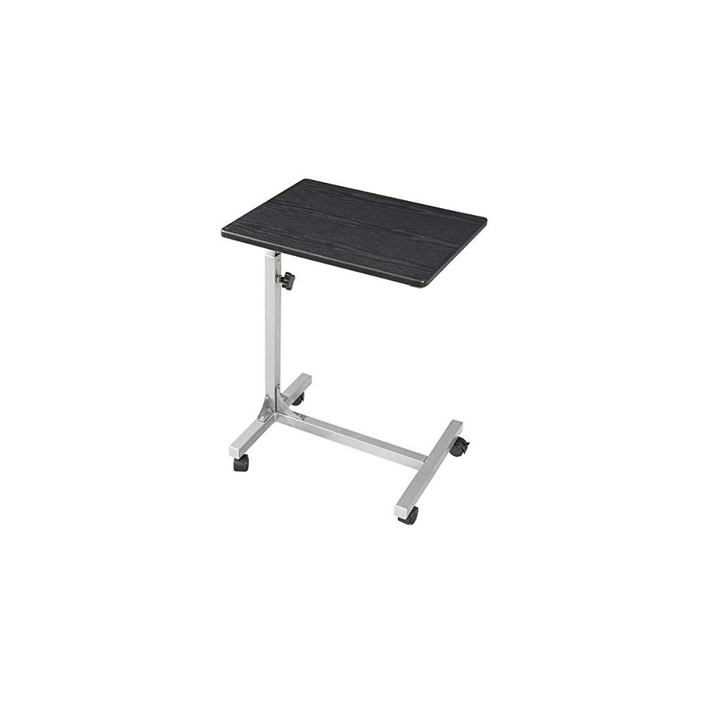 Coavas Over Bed Table C Side Rolling Table with Lockable Wheels, Medical Portable Notebook Laptop Desk 3 Adjustment Levels, T
