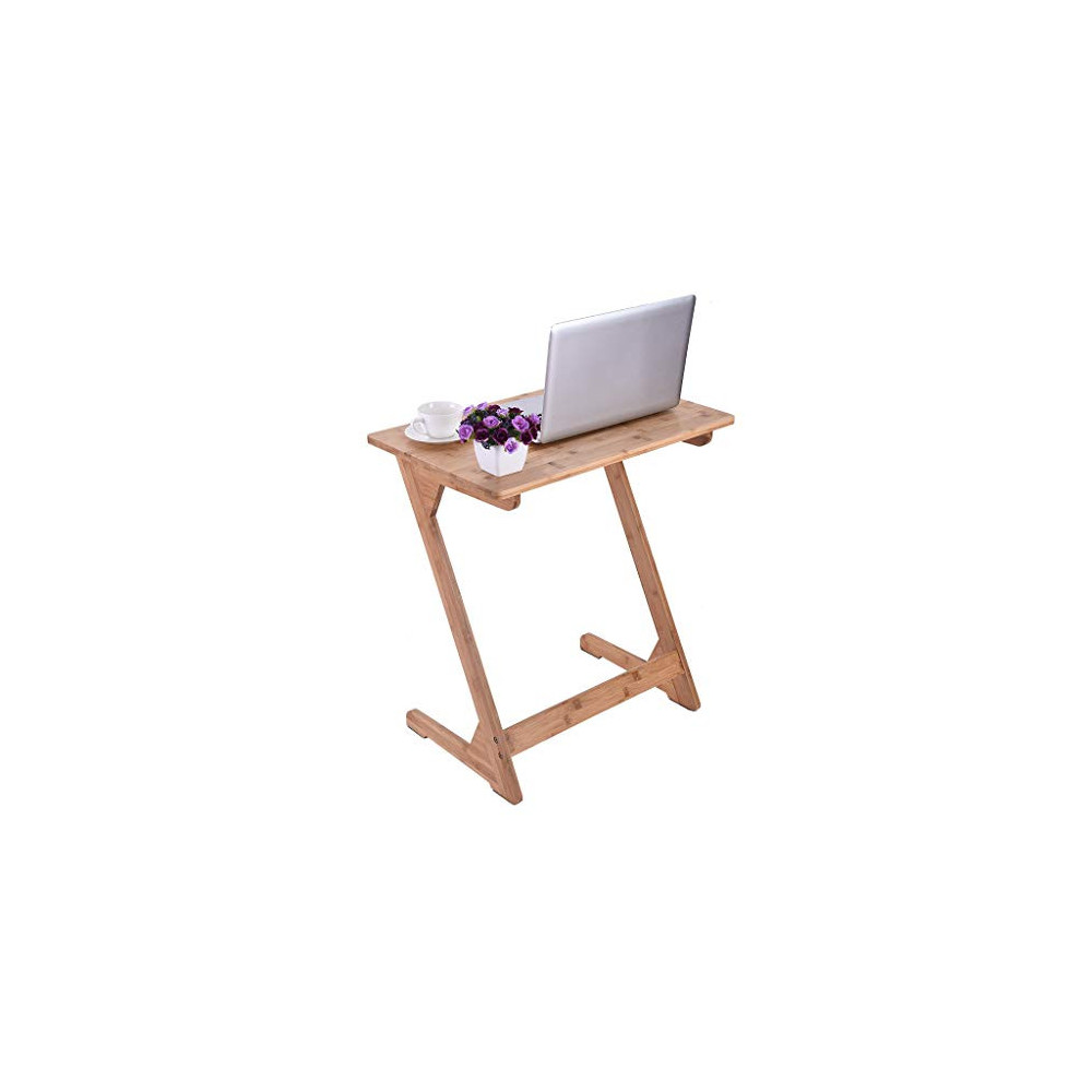 Portable and Foldable Laptop Tray Table - Z Shaped Computer End Couch Console Table Laptop Desk with Storage Bag for Bed Sofa
