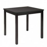 NXDA Square Table Parsons Modern End Table Vintage Dining Table Laptop Desk Computer Table Accent Table Black 23.6 x 23.6 x 2