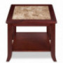 Olee Sleep Crema Cappuccino Natural Marble Top Solid Wood Edge Coffee Table/ Tea Table / End Table/ Side Table/ Office Table/