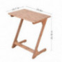 Bamboo Snack Table Sofa Couch Coffee End Table Bed Side Table Laptop Desk Modern Furniture for Home Office