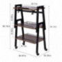 Movable Bedside Table, Adjustable Overbed Table with Wheels, 3-Storey Creative Sofa Table Side Table End Tables, Laptop Stand