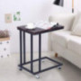 End Table Mobile Snack Table for Coffee Laptop Tablet, Slides Next to Sofa Couch, Wood Look Accent Furniture Coffee Table Hea