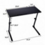 Hohaski Home Office Sofa Side Table, Raised and Lowered Folding TV Tray Mobile Computer Desk, Snack Table C Table for Living 