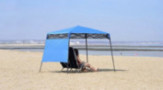 Quik Shade Go Hybrid 6 x 6 Sun Protection Pop-Up Compact and Lightweight 7 x 7 Base Slant Leg Backpack Canopy