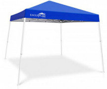 EAGLE PEAK 10 x 10 Slant Leg Pop-up Canopy Tent Easy One Person Setup Instant Outdoor Canopy Folding Shelter with 64 Square