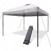 Leader Accessories Pop Up Canopy Tent 10x10 Canopy Instant Canopy Shelter Straight Leg Including Wheeled Carry Bag, Silver
