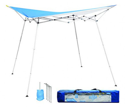 Caravan Canopy EVO08021 8 x 8 Evo Shade Instant, Blue Top/White Frame Canopy