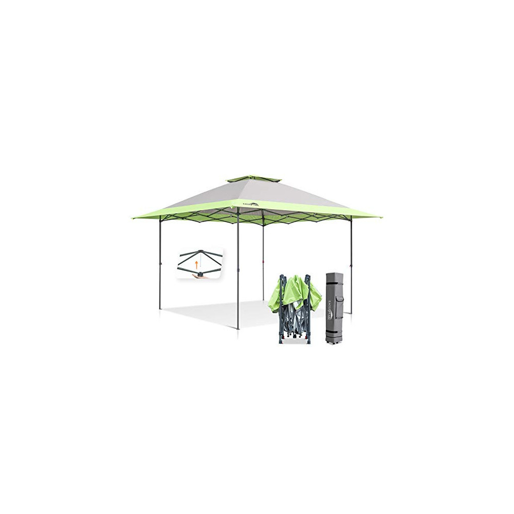 Eagle Peak 13x13 Straight Leg Pop Up Canopy Tent Instant Outdoor Canopy Easy Single Person Set-up Folding Shelter w/Auto Ex