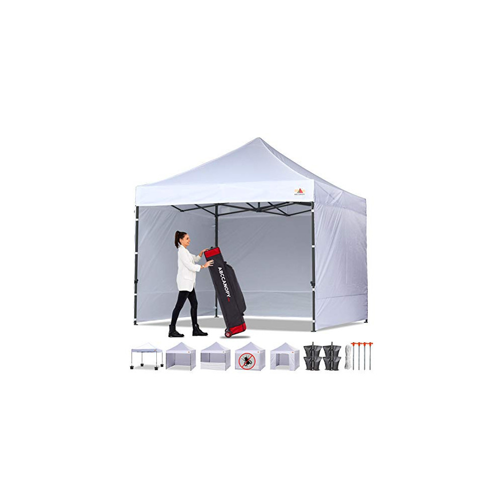ABCCANOPY Canopy Tent Popup Canopy 10x10 Pop Up Canopies Commercial Tents Market stall with 6 Removable Sidewalls and Roller 