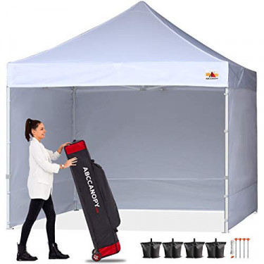 ABCCANOPY Canopy Tent 10x10 Pop Up Canopy Tent Commercial Instant Shade Tent with Upgrade Roller Bag, Bonus 4 Weight Bags, St