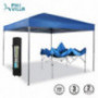 PHI VILLA 10 x 10ft Portable Pop Up Canopy Event Tent Party Tent, 100 Sq. Ft of Shade, Blue
