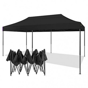 AMERICAN PHOENIX 10x20 Canopy Tent Pop Up Portable Instant Commercial Tent Heavy Duty Outdoor Market Shelter  10x20  Black 