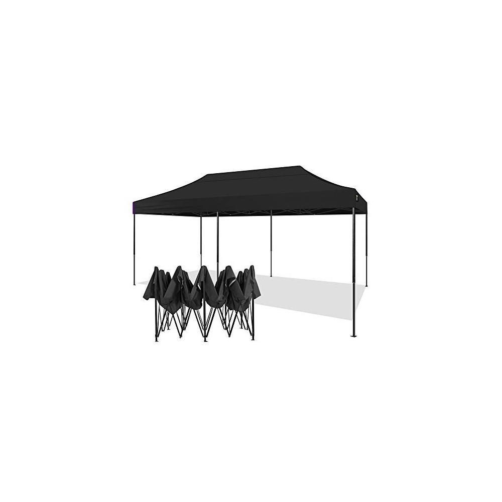 AMERICAN PHOENIX 10x20 Canopy Tent Pop Up Portable Instant Commercial Tent Heavy Duty Outdoor Market Shelter  10x20  Black 