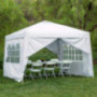 Best Choice Products 10x10ft Portable Pop Up Canopy Tent w/Detachable Window Walls, Zip-Up Doorway, Carrying Bag - White