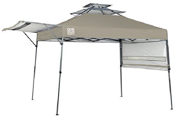 Quik Shade Summit 10 x 17-Foot Instant Canopy with Adjustable Dual Half Awnings, 170 Square Feet of Shade for 15 People - Tau